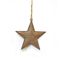 Gwiazda Gwiazdka metalowa blaszana Rdzawa 15cm